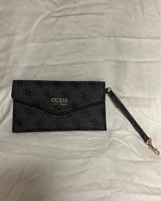 Portafoglio Pochette Guess Nero Grigio