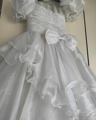Abito da sposa - vestito cerimonia con perle tg 44