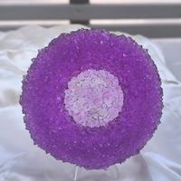 Portacandele elegante con cristalli ametista