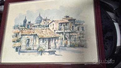 Aquarello su carta 35x 55 F.Battelli