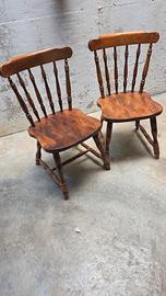 2 sedie in pino massiccio