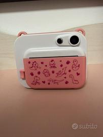 Fotocamera bambini HD1080P rosa + SD32GB e carta