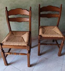 Sedie da Cucina n.2 impagliate