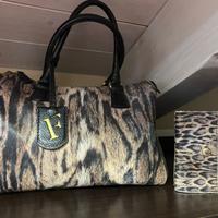 Borsa Furla manici in pelle + portafoglio zebrata