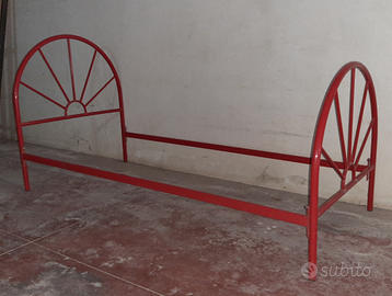 Letto singolo in ferro + rete ortopedica
