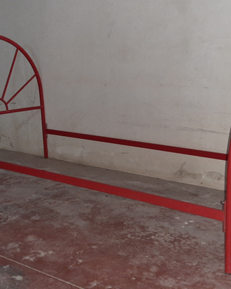 Letto singolo in ferro + rete ortopedica
