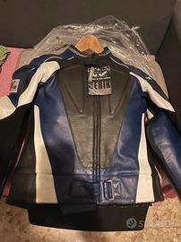 Tuta da motociclista con protezioni nuova