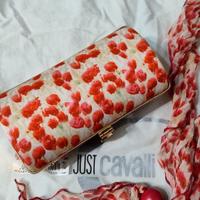 Set Pochette rigida + Foulard Just Cavalli floreal