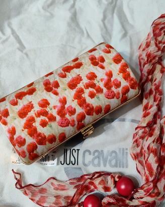 Set Pochette rigida + Foulard Just Cavalli floreal