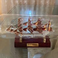 Veliero USS Constitution 1797 in vetro soffiato
