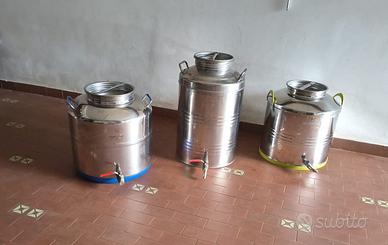Contenitori Bidoni Fusti in acciaio INOX per olio
