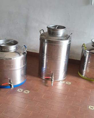 Contenitori Bidoni Fusti in acciaio INOX per olio