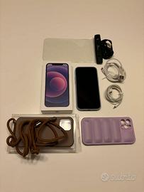 Apple iPhone 12 Viola 128GB + Scatola e Accessori