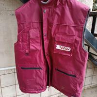 Gilet felpato rosso bordo xl