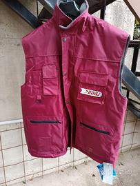 Gilet felpato rosso bordo xl