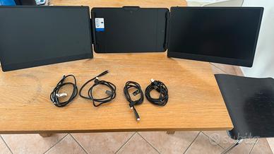 Monitor portatile schermo doppio  14” per laptop