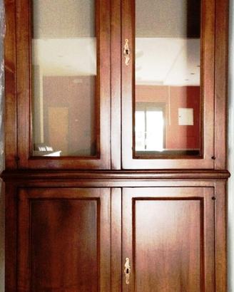 Libreria e Scrivania in Legno Noce