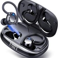 CUFFIE BLUETOOTH SPORT 5.3 STEREO NERO Nuove Imb.