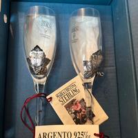 Calici in vetro e argento Maria Cristina Sterling