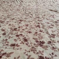 Copriletto matrimoniale fiori beige e bordeaux