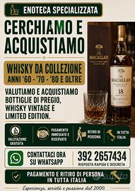 Whisky vintage da collezione Macallan e altri
