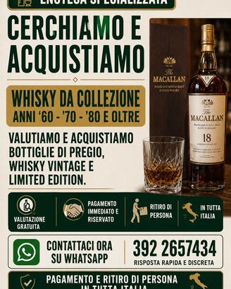 Whisky vintage da collezione Macallan e altri