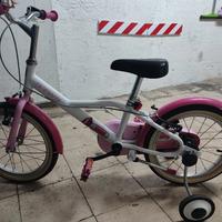 Bici btwin decathlon 16" pollici bambina