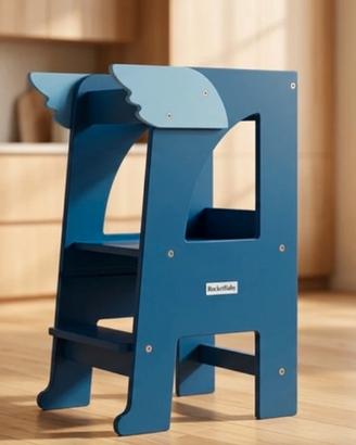 Torre Montessori il legno Rocket Baby con ali
