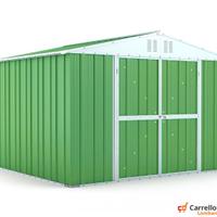 Box capanno giardino Acciaio 327x269 verde chiaro