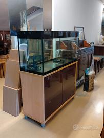 acquario con mobile vitrea jw100