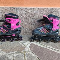 roller ragazza con protezioni