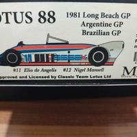 Lotus  88 Model Factory Hiro 1/20