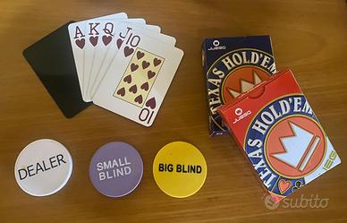 Set Poker Texas Holed'em completo 6 mazzi di carte