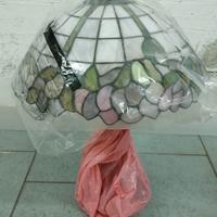 Lampada vetro dipinto a mano