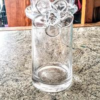 VASO IN VETRO CRISTALLO DECORATO 