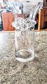 VASO IN VETRO CRISTALLO DECORATO 