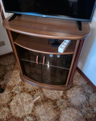 Mobile Porta TV in Legno con Ante in Vetro 
