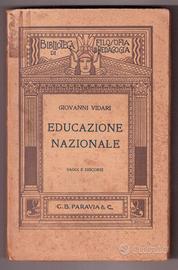 Vidari Educazione Nazionale Saggi e discorsi 1923