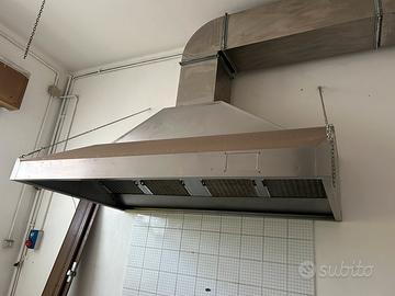 Cappa industriale in acciao inox