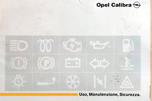 Libretto uso e manutenzione Opel Calibra