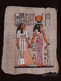 Foglio in papiro dipinto a mano