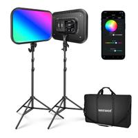 Neewer RGB168 60W – Set 2 Luci LED RGB con Stativi