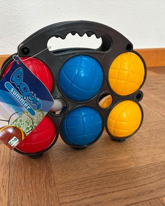 Set 6 Bocce Colorate in Plastica - beach portable