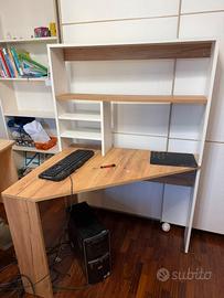 scrivania legno angolare