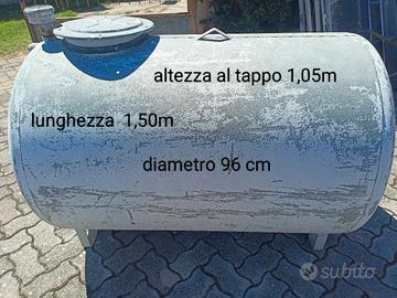 serbatoio zincato orizzontale 1000lt