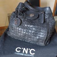 Borsa in pelle nera C'N'C