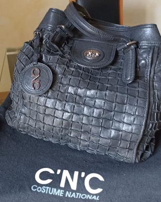 Borsa in pelle nera C'N'C