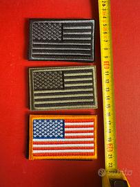 Set 3 toppa patch bandiera tattica americana