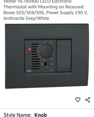 termostato elettronico Vemer VE789400 CELO. 
