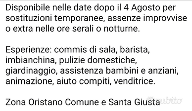 Extra o sostituzioni